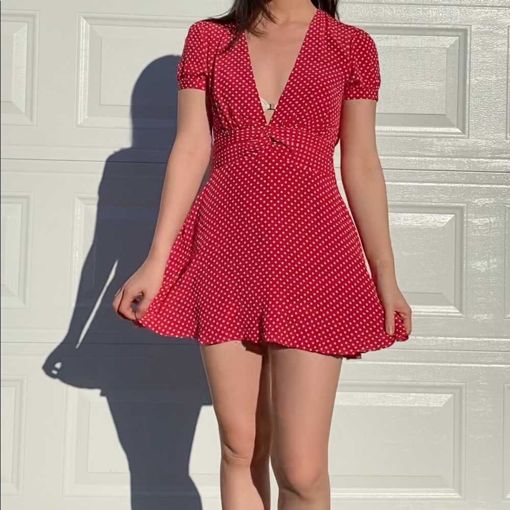 NWT Privacy Please Wilmar Dress In Cherry Dot XS